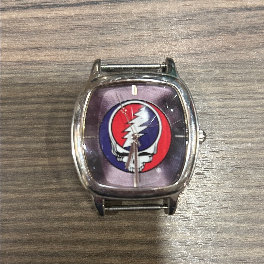 GRATEFUL DEAD Silver Watch with Japanese quartz movement STEAL YOUR FACE Design